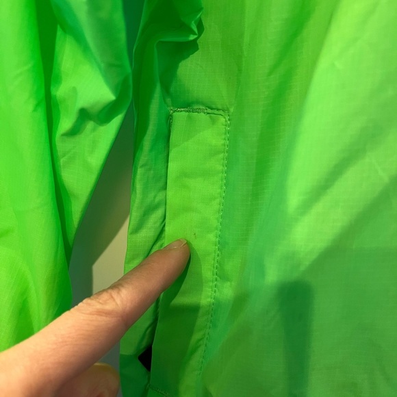 Kids K-Way Rain Jacket Neon Green Packable Size 4 Years - Picture 7 of 15